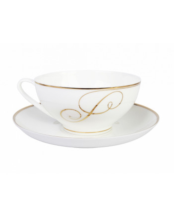 LOMONOSOV IMPERIAL BONE CHINA PORCELAIN TEA CUP DOME GOLDEN CURLS 300 ml/10.1 fl.oz