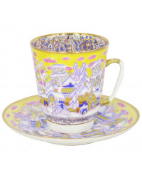 LOMONOSOV IMPERIAL BONE CHINA RARE PORCELAIN ESPRESSO CUP MAY FROSTY EVENING 165 ml/5.6 fl.oz