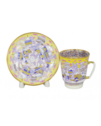 LOMONOSOV IMPERIAL BONE CHINA RARE PORCELAIN ESPRESSO CUP MAY FROSTY EVENING 165 ml/5.6 fl.oz
