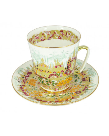LOMONOSOV IMPERIAL BONE CHINA RARE PORCELAIN ESPRESSO CUP MAY GOLDEN SPRING 165 ml/5.6 fl.oz