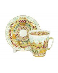 LOMONOSOV IMPERIAL BONE CHINA RARE PORCELAIN ESPRESSO CUP MAY GOLDEN SPRING 165 ml/5.6 fl.oz