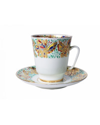 LOMONOSOV IMPERIAL BONE CHINA RARE PORCELAIN ESPRESSO CUP MAY MOTLEY BUTTERFLIES 165 ml/5.6 fl.oz