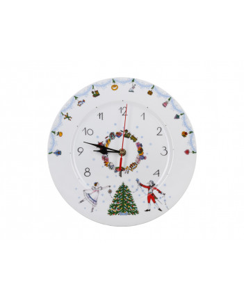 LOMONOSOV IMPERIAL PORCELAIN DECORATIVE WALL CLOCK BALLET NUTCKRACKER 27 cm/10.6"