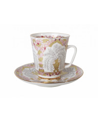 LOMONOSOV IMPERIAL BONE CHINA RARE PORCELAIN ESPRESSO CUP MAY GOLDEN VASES 165 ml/5.6 fl.oz