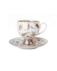 LOMONOSOV IMPERIAL BONE CHINA RARE PORCELAIN ESPRESSO TEA CUP CLASSIC-2 GOLDEN TWIGS 140 ml/4.7 fl.oz
