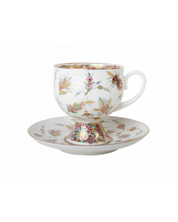 LOMONOSOV IMPERIAL BONE CHINA RARE PORCELAIN ESPRESSO TEA CUP CLASSIC-2 GOLDEN TWIGS 140 ml/4.7 fl.oz