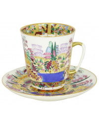 LOMONOSOV IMPERIAL BONE CHINA RARE PORCELAIN ESPRESSO CUP MAY SPRING 165 ml/5.6 fl.oz