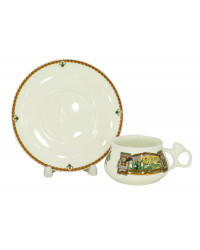 LOMONOSOV IMPERIAL BONE CHINA PORCELAIN ESPRESSO CUP BILIBINA FAIRYTALE LANDSCAPE 180 ml 6.1 oz