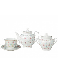 LOMONOSOV IMPERIAL BONE CHINA PORCELAIN TEA SET SERVICE SPRING FLOWER WALTZ 14 items