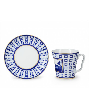 LOMONOSOV IMPERIAL PORCELAIN COFFEE LATTE HOT CHOCOLATE MUG ANICHKOV BRIDGE 360 ml/12.2 fl.oz