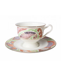 LOMONOSOV IMPERIAL BONE CHINA PORCELAIN TEA CUP AISEDORA MARIENTAL VIOLET 240 ml/8.12 fl.oz