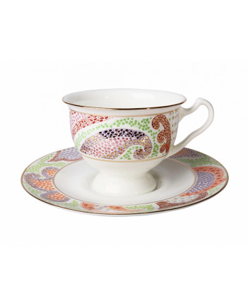 LOMONOSOV IMPERIAL BONE CHINA PORCELAIN TEA CUP AISEDORA MARIENTAL VIOLET 240 ml/8.12 fl.oz