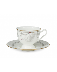 LOMONOSOV IMPERIAL BONE CHINA PORCELAIN ESPRESSO CUP AISEDORA SWAN LAKE #1 240 ml/8.1 fl.oz