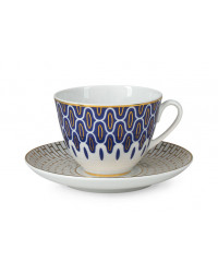 LOMONOSOV IMPERIAL PORCELAIN TEACUP AND SAUCER SPRING SALAMANDER 230 ML/7.8 OZ