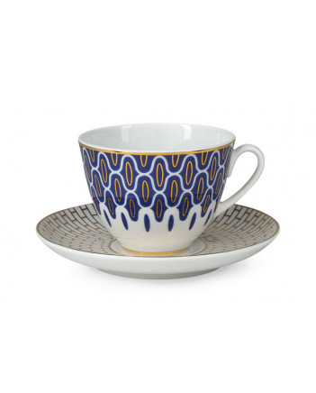 LOMONOSOV IMPERIAL PORCELAIN TEACUP AND SAUCER SPRING SALAMANDER 230 ML/7.8 OZ
