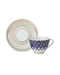 LOMONOSOV IMPERIAL PORCELAIN TEACUP AND SAUCER SPRING SALAMANDER 230 ML/7.8 OZ