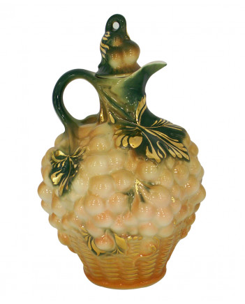 LOMONOSOV IMPERIAL PORCELAIN WINE DECANTER GRAPES PINK 1160 ML/40 OZ