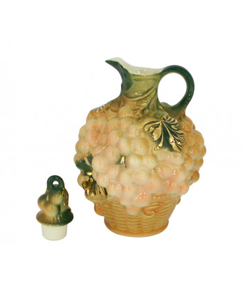 LOMONOSOV IMPERIAL PORCELAIN WINE DECANTER GRAPES PINK 1160 ML/40 OZ