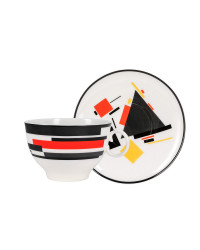 LOMONOSOV IMPERIAL BONE CHINA PORCELAIN TEA CUP APPLE SUPREMATISM MOVEMENT 160 ml/5.4 fl.oz