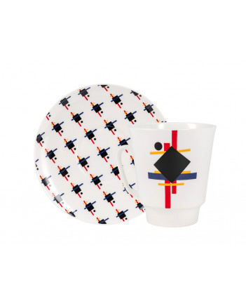 LOMONOSOV IMPERIAL BONE CHINA PORCELAIN ESPRESSO CUP MAY SUPREMATISM ORNAMENT 165 ml 5.6 fl.oz