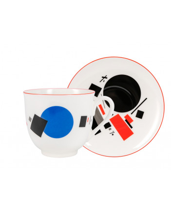 LOMONOSOV IMPERIAL BONE CHINA PORCELAIN ESPRESSO CUP SUPREMATISM SUETIN 180 ml 6.1 fl.oz