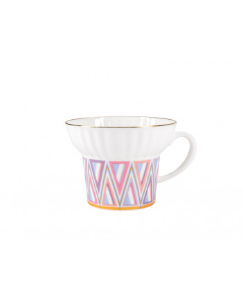 LOMONOSOV IMPERIAL BONE CHINA PORCELAIN ESPRESSO CUP WAVE GEOMETRY #1 155 ml/5.2 fl.oz