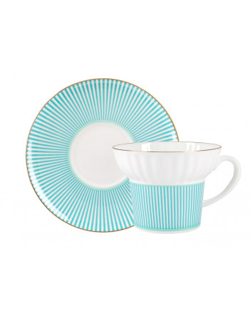 LOMONOSOV IMPERIAL BONE CHINA PORCELAIN ESPRESSO CUP WAVE GEOMETRY #3 155 ml/5.2 fl.oz