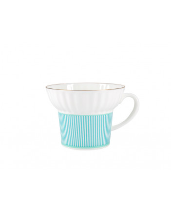 LOMONOSOV IMPERIAL BONE CHINA PORCELAIN ESPRESSO CUP WAVE GEOMETRY #3 155 ml/5.2 fl.oz
