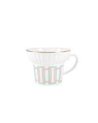 LOMONOSOV IMPERIAL BONE CHINA PORCELAIN ESPRESSO CUP WAVE GEOMETRY #4 155 ml/5.2 fl.oz