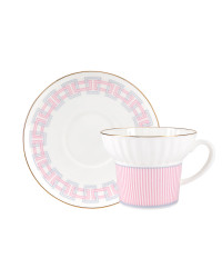 LOMONOSOV IMPERIAL BONE CHINA PORCELAIN ESPRESSO CUP WAVE GEOMETRY #5 155 ml/5.2 fl.oz