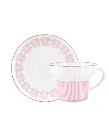 LOMONOSOV IMPERIAL BONE CHINA PORCELAIN ESPRESSO CUP WAVE GEOMETRY #5 155 ml/5.2 fl.oz