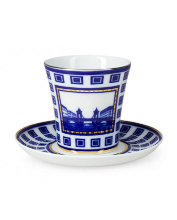 LOMONOSOV IMPERIAL PORCELAIN COFFEE LATTE HOT CHOCOLATE MUG STARO-KALINKIN BRIDGE 360 ml/12.2 fl.oz