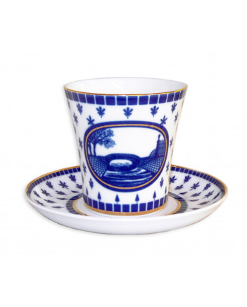 LOMONOSOV IMPERIAL PORCELAIN COFFEE LATTE HOT CHOCOLATE MUG SWAN BRIDGE 360 ml/12.2 fl.oz
