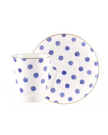 LOMONOSOV IMPERIAL BONE CHINA PORCELAIN ESPRESSO CUP MAY MOOD POLKA DOT 165 ml 5.6 fl.oz