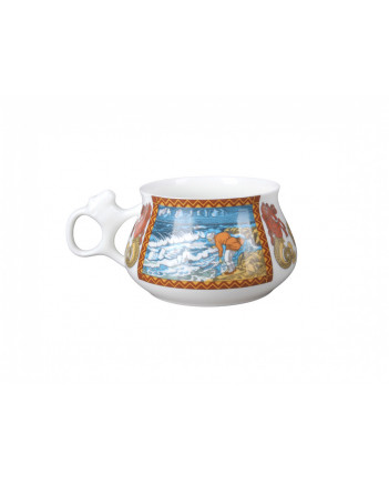 LOMONOSOV IMPERIAL BONE CHINA PORCELAIN ESPRESSO CUP BILIBINA GOLDEN FISH FAIRYTALE 180 ml 6.1 oz