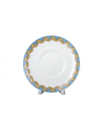 LOMONOSOV IMPERIAL BONE CHINA PORCELAIN ESPRESSO CUP BILIBINA GOLDEN FISH FAIRYTALE 180 ml 6.1 oz