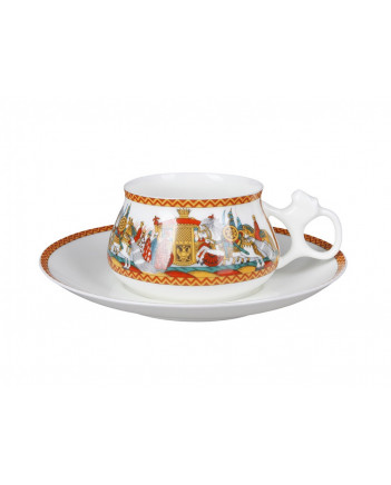 LOMONOSOV IMPERIAL BONE CHINA PORCELAIN ESPRESSO CUP BILIBINA DADON ARMY 180 ml 6.1 oz