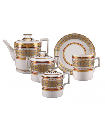 LOMONOSOV IMPERIAL PORCELAIN TEA SET SERVICE BELVEDER 14 items