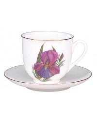 LOMONOSOV IMPERIAL BONE CHINA PORCELAIN ESPRESSO CUP IRIS 180 ml 6.1 fl.oz