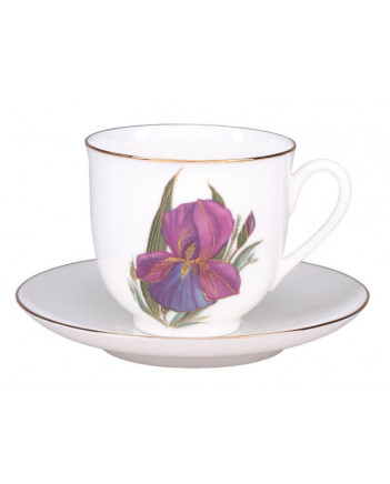 LOMONOSOV IMPERIAL BONE CHINA PORCELAIN ESPRESSO CUP IRIS 180 ml 6.1 fl.oz