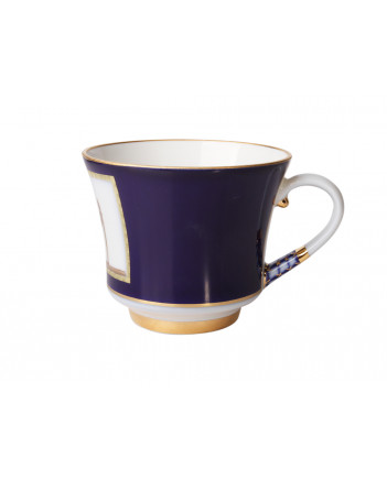 LOMONOSOV IMPERIAL PORCELAIN TEACUP AND SAUCER BANQUET CLASSIC OF PETERSBURG  #2 220 ml 7.4 oz
