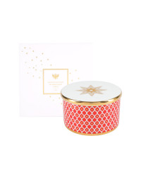 LOMONOSOV IMPERIAL BONE CHINA PORCELAIN TREASURE JEWELERY BOX SCARLET