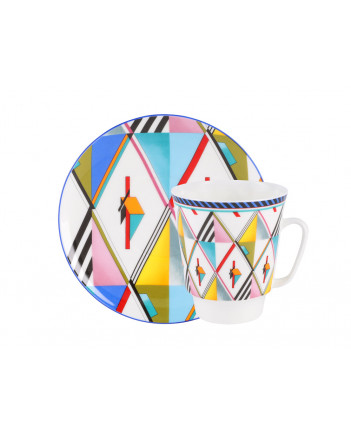 LOMONOSOV IMPERIAL BONE CHINA PORCELAIN ESPRESSO CUP MAY MOTION-3 165 ml/5.6 fl.oz