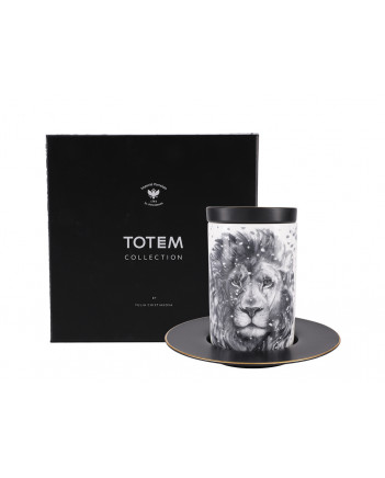 LOMONOSOV IMPERIAL PORCELAIN COFFEE LATTE HOT CHOCOLATE MUG TOTEM ANIMAL LION 390 ML/13.2 FL.OZ