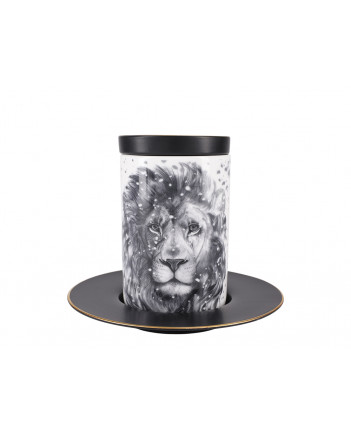 LOMONOSOV IMPERIAL PORCELAIN COFFEE LATTE HOT CHOCOLATE MUG TOTEM ANIMAL LION 390 ML/13.2 FL.OZ