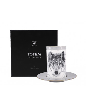LOMONOSOV IMPERIAL PORCELAIN COFFEE LATTE HOT CHOCOLATE MUG TOTEM ANIMAL WOLF 390 ML/13.2 FL.OZ
