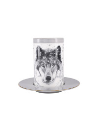 LOMONOSOV IMPERIAL PORCELAIN COFFEE LATTE HOT CHOCOLATE MUG TOTEM ANIMAL WOLF 390 ML/13.2 FL.OZ