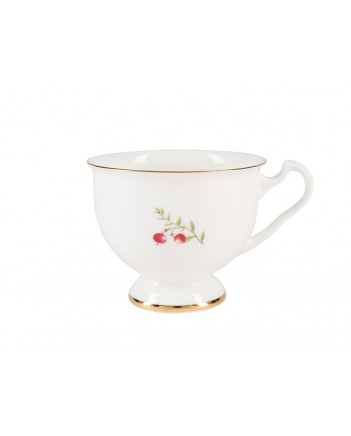 LOMONOSOV IMPERIAL BONE CHINA PORCELAIN ESPRESSO CUP AISEDORA CRANBERRY 240 ml/8.1 fl.oz