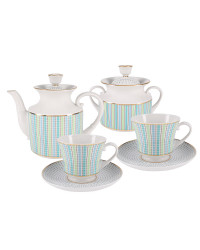 LOMONOSOV IMPERIAL PORCELAIN TEA SET SERVICE DUBLIN 14 items