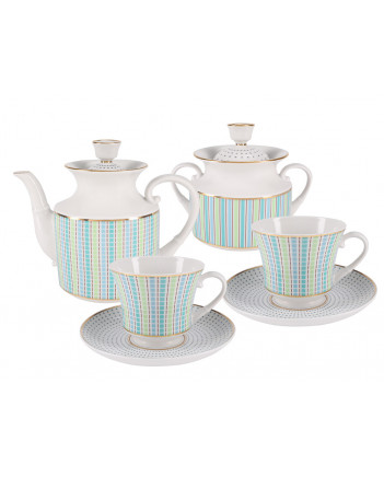 LOMONOSOV IMPERIAL PORCELAIN TEA SET SERVICE DUBLIN 14 items